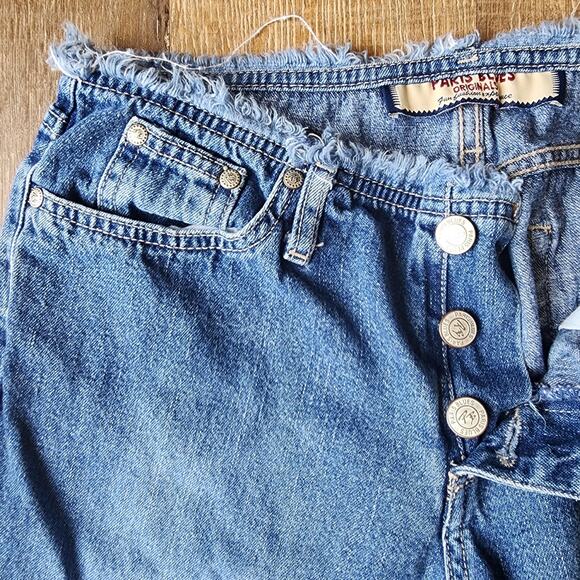 Vintage Paris Blues Raw Hem Wide Leg Jeans | Women's 9 - Picture 3 of 9